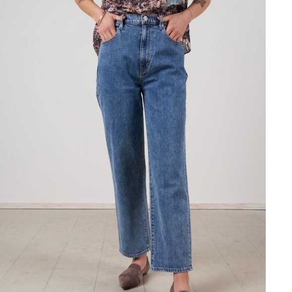 SLVRLAKE London Crop High Rise Straight Leg Jeans, Kings Canyon - Picture 3 of 6